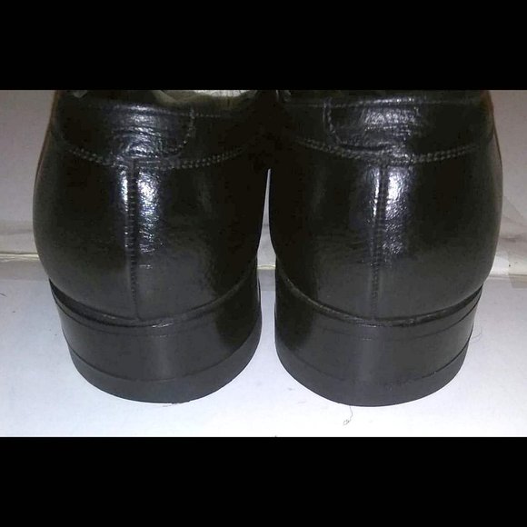 Florsheim Vintage Black Pebble Leather Shoes 8M - Picture 4 of 5